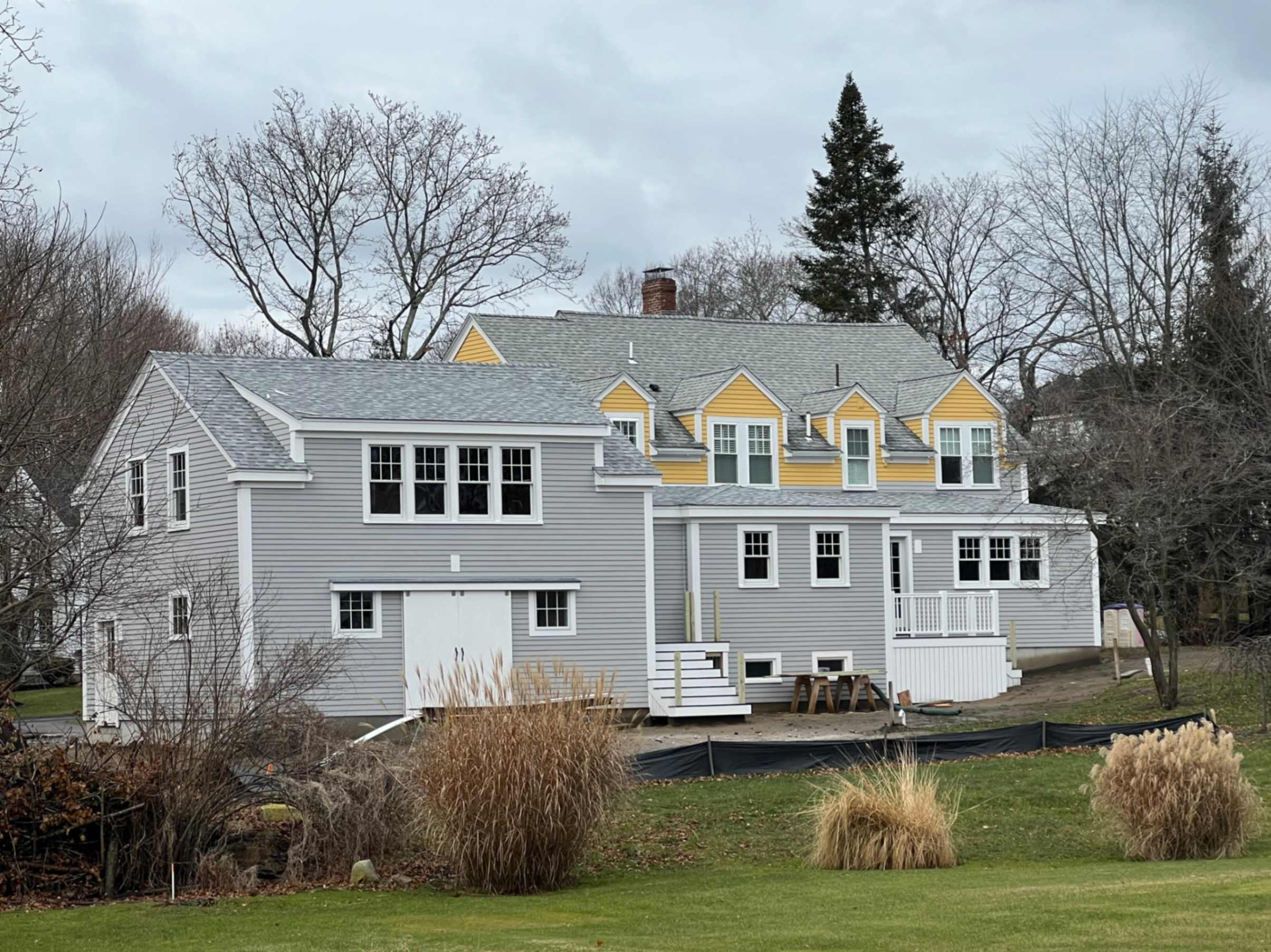 Engineered wood siding upgrade on a New England residential exterior